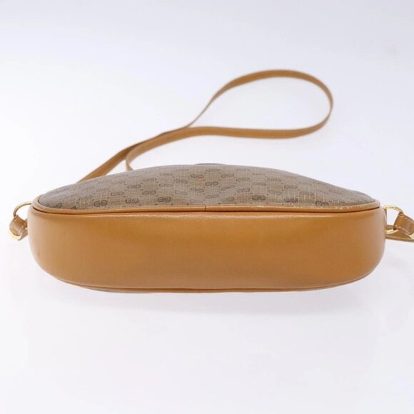 GUCCI Micro GG Supreme Shoulder Bag PVC Beige Gold Auth BA5021 - Picture 8 of 16